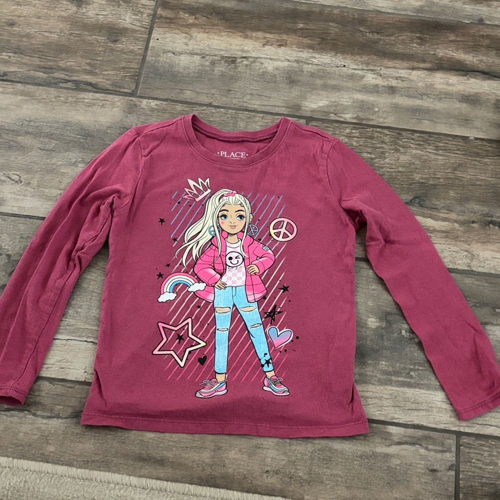The Children's Place Pink Graphic Long Sleeve Tee